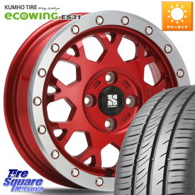 MLJ XJ04 XTREME-J エクストリームJ レッド 在庫● 14インチ 14 X 4.5J +43 4穴 100 KUMHO ecoWING ES31 エコウィング サマータイヤ 175/70R14 ソリオ