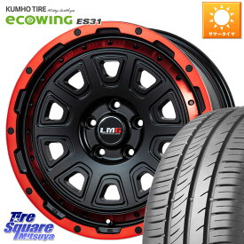 LEHRMEISTER レアマイスター LMG DS-10 DS10 RED 5H 16インチ 16 X 7.0J +45 5穴 114.3 KUMHO ecoWING ES31 エコウィング サマータイヤ 215/65R16 C-HR UX