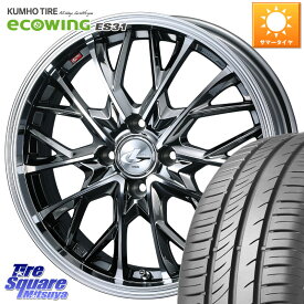 WEDS LEONIS MV レオニス MV BMCMC ホイール 15インチ 15 X 5.5J +43 4穴 100 KUMHO ecoWING ES31 エコウィング サマータイヤ 185/65R15 アクア ノート