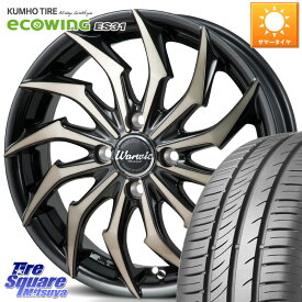 MONZA WARWIC HARVEL ホイール 16インチ 16 X 6.0J +43 4穴 100 KUMHO ecoWING ES31 エコウィング サマータイヤ 215/65R16 ライズ ガソリン車