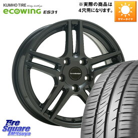 阿部商会 Eurodesign EIGER ホイール 16インチ 16 X 6.5J(DS4 B7) +25 4穴 108 KUMHO ecoWING ES31 エコウィング サマータイヤ 205/60R16 シトロエンDS4