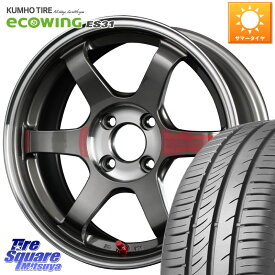 RAYS 【欠品次回9月末】 レイズ TE37 ボルクレーシング SONIC SL ホイール 16インチ 16 X 6.0J +41 4穴 100 KUMHO ecoWING ES31 エコウィング サマータイヤ 185/60R16 アクア