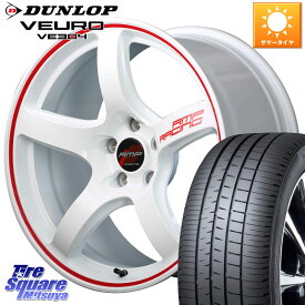 MANARAY MID RMP RACING R50 アルミホイール 18インチ 18 X 8.5J +45 5穴 114.3 DUNLOP ダンロップ VEURO VE304 サマータイヤ 225/50R18