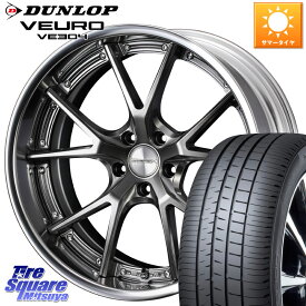 WEDS MAVERICK 905S PS S-LoDisk 19インチ 2ピース 19 X 8.0J +54 5穴 114.3 DUNLOP ダンロップ VEURO VE304 サマータイヤ 235/55R19