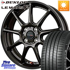 HotStuff クロススピード RS9 RS-9 軽量 ホイール 17インチ 17 X 7.0J +47 4穴 100 DUNLOP ダンロップ LEMANS5+ ルマンV+ 195/45R17 アクア フィット ロードスター