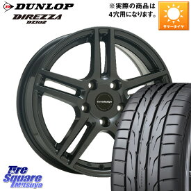 阿部商会 Eurodesign EIGER ホイール 16インチ 16 X 6.5J(C3 B6NH) +25 4穴 108 DUNLOP ダンロップ ディレッツァ DZ102 DIREZZA サマータイヤ 205/55R16 シトロエン C3