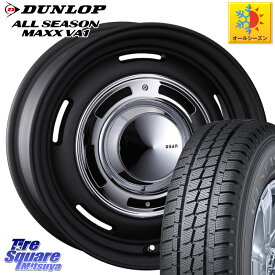 DUNLOP ALL SEASON MAXX VA1 オールシーズンタイヤ 155/80R14 88*86 CRIMSON ディーン クロスカントリー ホイール 14インチ 14 X 5.0J(JWL-T) +30 4穴 100 サクシード