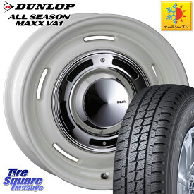 DUNLOP ALL SEASON MAXX VA1 オールシーズンタイヤ 155/80R14 88*86 CRIMSON ディーン クロスカントリー ホイール 14インチ 14 X 5.0J(JWL-T) +30 4穴 100 サクシード