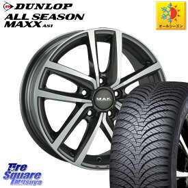 DUNLOP ダンロップ ALL SEASON MAXX AS1 オールシーズン 195/65R15 阿部商会 MAK DRESDEN ホイール 15インチ 15 X 6.0J(VW GOLF7 AU) +47 5穴 112 フォルクスワーゲン ゴルフ7 フォルクスワーゲン ゴルフ8