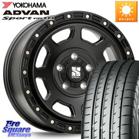 MLJ XJ07 XTREME-J BK 17インチ エクストリームJ 17 X 8.0J +35 5穴 114.3 YOKOHAMA F9664 ヨコハマ ADVAN Sport V105 MO 225/50R17