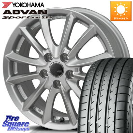 Japan三陽 ZACK JP-016 平座仕様 トヨタ車専用 ホイール 17 X 7.0J +48 5穴 114.3 YOKOHAMA F7086 ヨコハマ ADVAN Sport V105 205/50R17