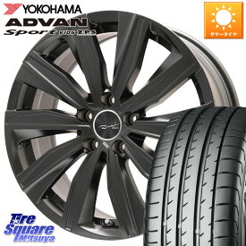 KYOHO EURO ZWEI ツヴァイ FK-10 ブラック 17 X 7.5J(AUDI A1 GBD) +51 5穴 100 YOKOHAMA F7553 ヨコハマ ADVAN Sport V105 205/55R17 アウディA1