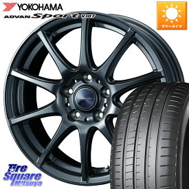 WEDS ウェッズ ヴェルヴァチャージ ホイール 18 X 8.0J +35 5穴 114.3 YOKOHAMA R3608 ADVAN アドバン Sport スポーツ V107 ★ 225/60R18 RAV4 デリカ D5 D:5 NX