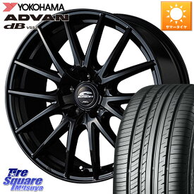 MANARAY MID SCHNEIDER SQ27 ブラック ホイール 16インチ 16 X 6.5J +38 5穴 114.3 YOKOHAMA R2966 ヨコハマ ADVAN dB V552 215/55R16 リーフ