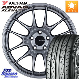 ENKEI エンケイ RACING GTC02 シルバー ホイール 19インチ 19 X 9.0J(EVO10 CZ4A) +30 5穴 114.3 YOKOHAMA R3599 ヨコハマ ADVAN FLEVA V701 245/35R19 ランエボ10キャリパー対応！