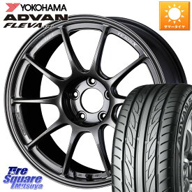 WEDS 74102 TC105X FORGED 鍛造 ウェッズ スポーツ ホイール 17インチ 17 X 7.5J +44 5穴 100 YOKOHAMA R0382 ヨコハマ ADVAN FLEVA V701 225/45R17 86