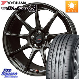 HotStuff クロススピード RS9 RS-9 軽量 ホイール 18インチ 18 X 7.5J +38 5穴 114.3 YOKOHAMA R3943 ヨコハマ BluEarth-A AE50 235/55R18 デリカ D5 D:5 NX