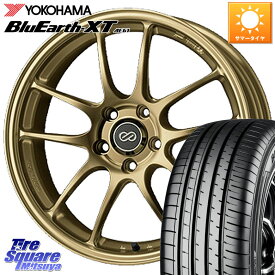 KYOHO ENKEI エンケイ PerformanceLine PF01 ゴールド ホイール 17 X 7.0J +48 5穴 114.3 YOKOHAMA R5773 ヨコハマ BluEarth-XT AE61 215/60R17 C-HR CX-30 ヴェゼル ZR-V