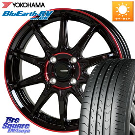 HotStuff 軽量設計 G.SPEED P-05R P05R RED ホイール 14インチ 14 X 4.5J +45 4穴 100 YOKOHAMA ヨコハマ ブルーアース 軽自動車 RV03CK 155/65R14