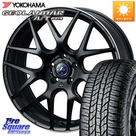 WEDS レオニス Navia ナヴィア06 ウェッズ 37627 ホイール 18インチ 18 X 8.0J +42 5穴 114.3 YOKOHAMA R6994 ヨコハマ GEOLANDAR AT G015 A/T ブラックレター 225/50R18 カローラクロス