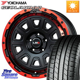 LEHRMEISTER レアマイスター LMG DS-10 DS10 RED 5H 16インチ 16 X 7.0J +45 5穴 114.3 YOKOHAMA R5710 ヨコハマ GEOLANDAR CV G058 225/70R16