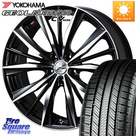 WEDS 33274 レオニス VX ウェッズ Leonis BKMC ホイール 18インチ 18 X 7.0J +47 5穴 114.3 YOKOHAMA R5680 ヨコハマ GEOLANDAR CV G058 235/65R18 ムラーノ