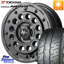 MANARAY MID ナイトロパワー H12 SHOTGUN BB ショットガン 15インチ 15 X 5.0J +45 4穴 100 YOKOHAMA R7881 ヨコハマ ADVAN NEOVA AD09 ネオバ 165/55R15