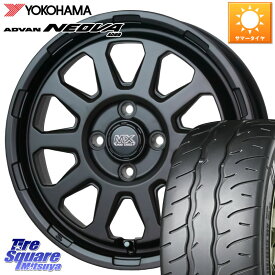 HotStuff マッドクロス レンジャー ブラック 4H ホイール 15インチ 15 X 4.5J +45 4穴 100 YOKOHAMA R7881 ヨコハマ ADVAN NEOVA AD09 ネオバ 165/55R15