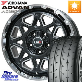 LEHRMEISTER レアマイスター LMG MONTAGNA BKPC モンタグナ ホイール 16インチ 16 X 7.0J +45 5穴 114.3 YOKOHAMA R6121 ヨコハマ ADVAN A052 アドバン サマータイヤ 205/55R16