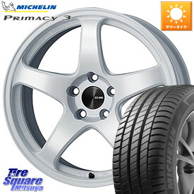 ENKEI エンケイ PerformanceLine PF05 WH 18インチ 18 X 7.5J +48 5穴 100 ミシュラン PRIMACY3 プライマシー3 98V 正規 225/55R18 アウトバック