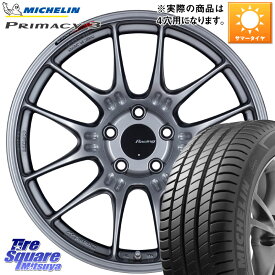 ENKEI エンケイ RACING GTC02 シルバー ホイール 17インチ 17 X 7.5J +35 4穴 100 ミシュラン PRIMACY3 プライマシー3 88W XL ★ 正規 205/45R17