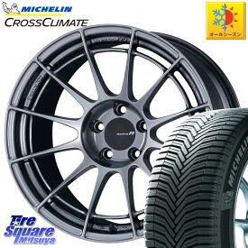 アウトバック ミシュラン CROSSCLIMATE クロスクライメイト オールシーズンタイヤ 102V XL AO 正規 225/55R18 ENKEI エンケイ Racing Revolution NT03RR ホイール 18 X 8.0J +45 5穴 100