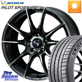 WEDS SA-25R WBC ウェッズ スポーツ ホイール 18インチ 18 X 8.5J +50 5穴 114.3 ミシュラン PILOT SPORT 4S パイロットスポーツ4S (95Y) XL 正規 235/40R18