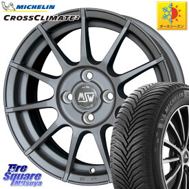 アルファロメオ MITO ミト ミシュラン CROSSCLIMATE2 クロスクライメイト2 オールシーズンタイヤ 88V XL 正規 185/60R15 MSW by OZ MSW85-2 ホイール 15インチ 15 X 6.0J(ALFAROMEO MITO 955) +38 4穴 98