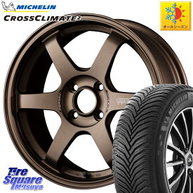 ミシュラン CROSSCLIMATE2 クロスクライメイト2 オールシーズンタイヤ 83H 正規 205/45R16 RAYS 【欠品次回8月末】 VOLK RACING TE37 SONIC TE37 ソニック ホイール 16インチ 16 X 7.0J +35 4穴 100 ロードスター