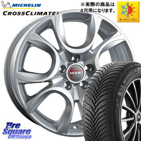 フィアット ムルティプラ ミシュラン CROSSCLIMATE2 クロスクライメイト2 オールシーズンタイヤ 92V XL 正規 185/65R15 阿部商会 MAK TORINO(トリノ) ホイール 15インチ 15 X 6.0J(FIAT MULTIPLA 186) +35 4穴 98