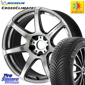 ミシュラン CROSSCLIMATE2 クロスクライメイト2 オールシーズンタイヤ 100V XL 正規 215/60R17 WORK ワーク EMOTION エモーション T7R 17インチ 17 X 7.0J +53 5穴 114.3 C-HR ヴェゼル ZR-V