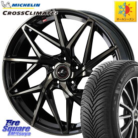 インプレッサ 86 プリウス ミシュラン CROSSCLIMATE2 クロスクライメイト2 オールシーズンタイヤ 89V XL 正規 215/40R18 WEDS 40605 レオニス LEONIS IT PBMCTI 18インチ 18 X 7.0J +47 5穴 100