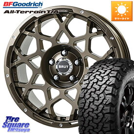 BRUT ブルート BR-55 BR55 ホイール 17インチ 17 X 7.5J +40 5穴 127 BF Goodrich オールテレーン TA KO2 T/A グッドリッチ ホワイトレター 275/70R17 ジープ ラングラー JK JL