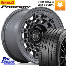 BLACK RHINO FUJI フジ マッドガンメタ ホイール 17インチ 17 X 8.0J +30 5穴 114.3 ピレリ POWERGY パワジー サマータイヤ 225/60R17 デリカ D5 D:5