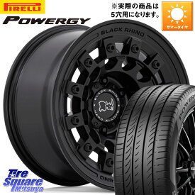 BLACK RHINO FUJI フジ MB ホイール 17インチ 17 X 8.0J +38 5穴 114.3 ピレリ POWERGY パワジー サマータイヤ 215/50R17