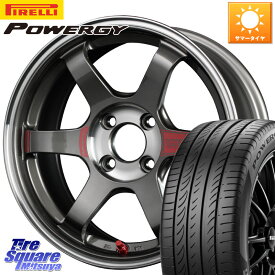 RAYS 【欠品次回8月末】 レイズ TE37 ボルクレーシング SONIC SL ホイール 15インチ 15 X 6.5J +35 4穴 100 ピレリ POWERGY パワジー サマータイヤ 185/65R15