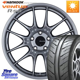 ENKEI エンケイ RACING GTC02 シルバー ホイール 18インチ 18 X 8.0J +35 5穴 114.3 HANKOOK Ventus R-S4 Z232 レーシングタイヤ 225/40R18