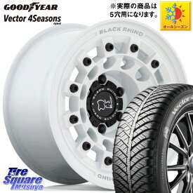 グッドイヤー ベクター Vector 4Seasons Hybrid オールシーズンタイヤ 215/50R17 BLACK RHINO FUJI フジ ホイール 17インチ 17 X 8.0J +38 5穴 114.3