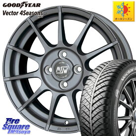 グッドイヤー ベクター Vector 4Seasons Hybrid オールシーズンタイヤ 185/60R15 MSW by OZ MSW85-2 ガンメタ ホイール 15インチ 15 X 6.0J(ALFAROMEO MITO 955) +38 4穴 98 アルファロメオ MITO ミト