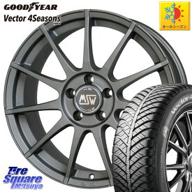 グッドイヤー ベクター Vector 4Seasons Hybrid オールシーズンタイヤ 225/45R18 MSW by OZ MSW85-2 ガンメタ ホイール 18インチ 18 X 8.0J(MB C118) +48 5穴 112 メルセデスベンツCLAクラス