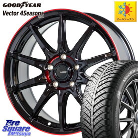 グッドイヤー ベクター Vector 4Seasons Hybrid オールシーズンタイヤ 225/45R17 HotStuff 軽量設計 G.SPEED P-05R P05R RED ホイール 17インチ 17 X 7.0J +48 5穴 114.3