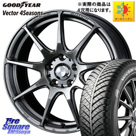 グッドイヤー ベクター Vector 4Seasons Hybrid 軽自動車 オールシーズンタイヤ 165/55R15 WEDS ウェッズ スポーツ SA99R SA-99R PSB 15インチ 15 X 5.0J +45 4穴 100