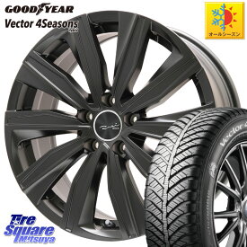 グッドイヤー ベクター Vector 4Seasons Hybrid オールシーズンタイヤ 185/65R15 KYOHO EURO ZWEI ツヴァイ FK-10 ブラック 15 X 6.0J(VW POLO AW) +38 5穴 100 フォルクスワーゲン POLO ポロ