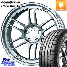 ENKEI エンケイ Racing RPF1 SILVER ホイール 16 X 7.0J +43 4穴 100 グッドイヤー EffcientGrip Comfort サマータイヤ 195/55R16 アクア